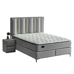 Тапицирана спалня с матрак MINI MOONLIGHT 160 х 200 - сив 620