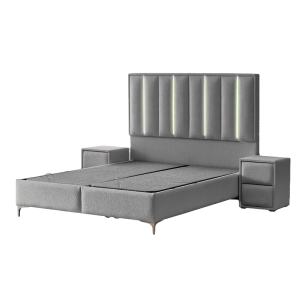 Тапицирана спалня с матрак MINI MOONLIGHT 160 х 200 - сив 620