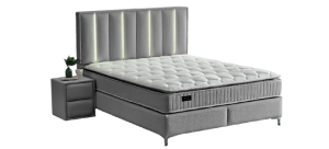 Тапицирана спалня с матрак MINI MOONLIGHT 160 х 200 - сив 620