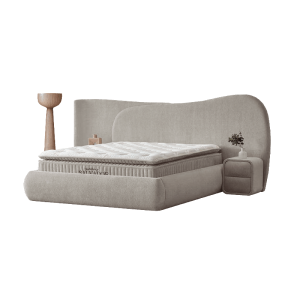 Тапицирана спалня с матрак SALVADOR 160 х 200 - перла SY