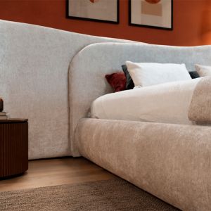 Тапицирана спалня с матрак SALVADOR 160 х 200 - перла SY