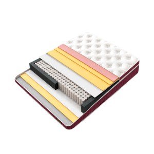 Тапицирана спалня с матрак MINI PUZZLE 160 х 200 - бордо 59