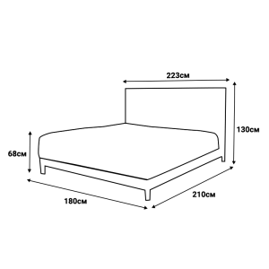 Тапицирана спалня с матрак CANCUN 180 x 200 - бежов 07