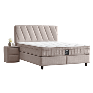 Тапицирана спалня с матрак SIESTA 160 x 200 - крем 03