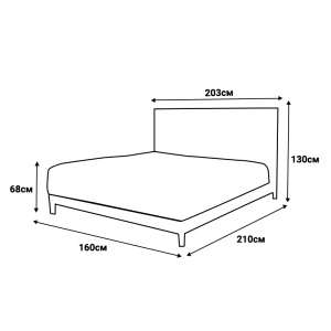 Тапицирана спалня с матрак CANCUN 160 x 200 - лате 06