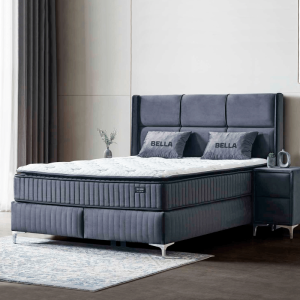 Тапицирана спалня с матрак BELLA 180 x 200 - антрацит 29
