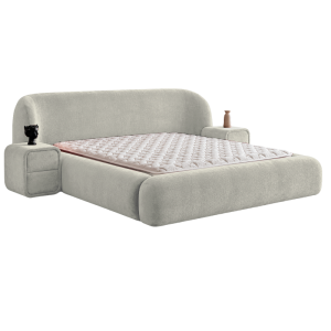 Тапицирана спалня с матрак BOHEM 160 х 200 - бежов 07