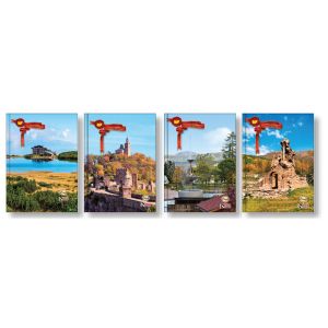 Тетрадка Deis А4, 120л,  редове, шита, твърди корици 01653