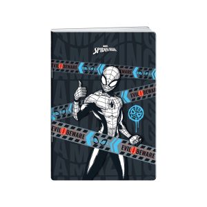 Disney Тетрадка Spiderman Tech, A5, малки квадратчета 5 x 5 mm, офсетова хартия, 20 листа