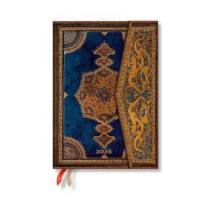 Paperblanks Планер Safavid Indigo, Midi, Verso, твърда корица, 80 листа, за 2026 година