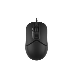 Мишка A4Tech Fstyler FM12S, с кабел, безшумна, USB, 3 бутона, черна