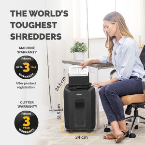 Шредер за унищожаване на документи Fellowes Automax 80M, Soho, Mini-Cut, P-4, 17 L, черен