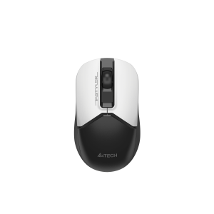 Мишка A4Tech Fstyler FG12S, безжична, безшумна, 3 бутона, AA, бяло-черна