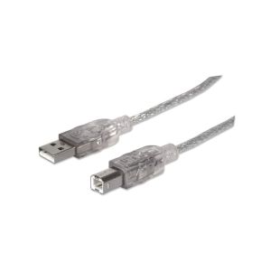 Кабел Manhattan, USB 2.0 A Male/USB 2.0 B Male, 5 m, USB Type A, USB Type B