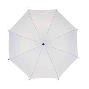 Office 1 Чадър, автоматичен, с извита дървена дръжка, 103 cm, бял