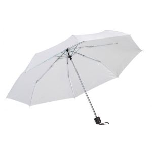 Office 1 Чадър, сгъваем, с пластмасова дръжка, 96 cm, бял