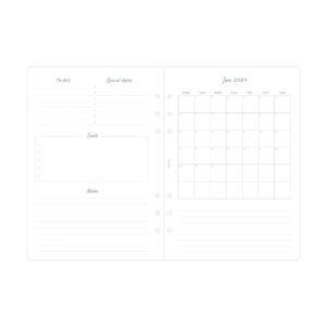 Filofax Пълнител за органайзер Eco, А5, за 2024 година, 1 седмица на 2 страници