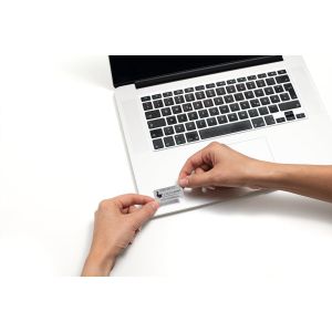 Herma Самозалепващи се етикети, A4, полиестерни, 45.7 х 21.2 mm, сребристи, 25 листа