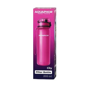 Aquaphor Бутилка City, филтрираща, тританова, 500 ml, розова