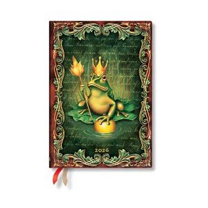 Paperblanks Планер Frog Prince, Midi, хоризонтален, твърда корица, 80 листа, за 2026 година