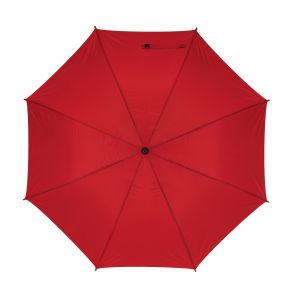 Office 1 Чадър, автоматичен, с извита дървена дръжка, 103 cm, червен