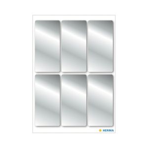 Herma Самозалепващи се етикети, 26 х 54 mm, сребристи, 18 броя