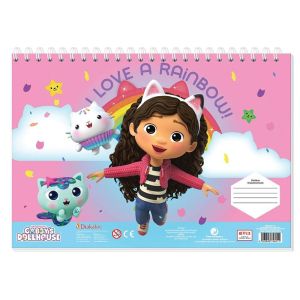Скицник Diakakis Gabbys Dollhouse , спирала, 40л