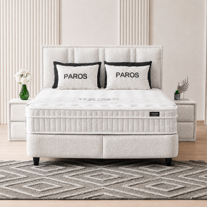 Тапицирана спалня с матрак PAROS 160 х 200 - перла 03