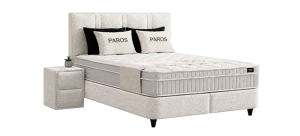 Тапицирана спалня с матрак PAROS 160 х 200 - перла 03