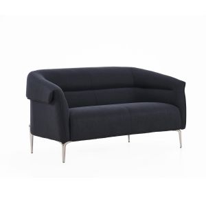 Диван RFG Megan, двуместен, текстил, метална основа, 1560 х 820 х 740 mm, черен