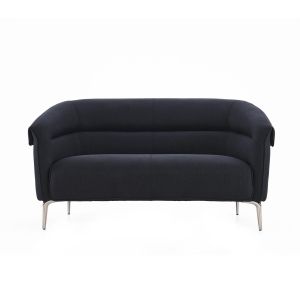 Диван RFG Megan, двуместен, текстил, метална основа, 1560 х 820 х 740 mm, черен