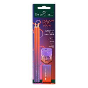 Faber-Castell Комплект моливи, гума и острилка Punchy melon