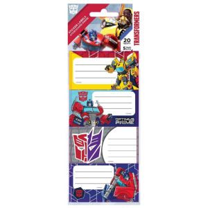 Етикети за тетрадка Transformers, 20бр/пак