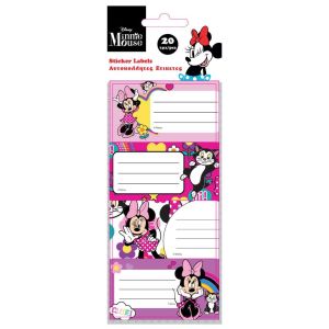 Етикети за тетрадка Minnie, 20бр/пак