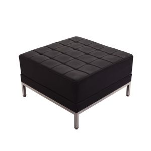 Табуретка RFG Neo, квадратна, екокожа, 700 х 700 х 450 mm, черен
