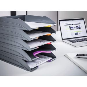 Durable Комплект хоризонтални поставки Varicolor, асорти, сиви, 5 броя