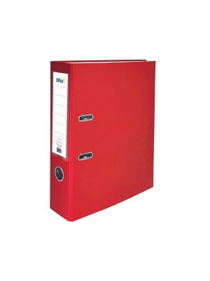 Office 1 Класьор, 8 cm, PP, несглобен, червен, 50 броя