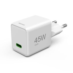 Зарядно устройство HAMA GAN 220V 45W USB-C PD QC 3.0