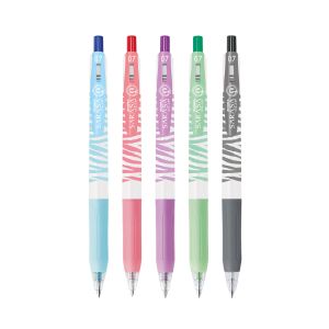 Zebra Гел ролер Pastel Stripes, 0.7 mm, черен