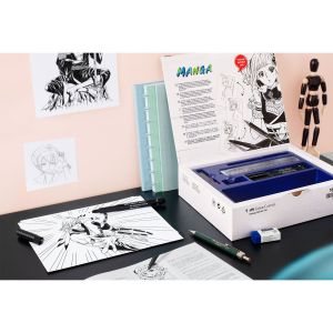 Faber-Castell Комплект Pitt Manga Starter, молив, писец и гума