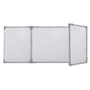 Office 1 Бяла дъска, тройна, 120 x 360 (90 + 180 + 90) cm, магнитна, с алуминиева рамка