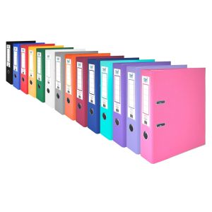 Colori Класьор, 8 cm, PP, с метален кант, несглобен, бял, 50 броя