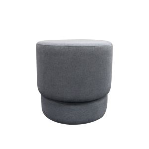 Табуретка RFG Zara, кръгла, дамаска, 450 х 450 х 450 mm, сива