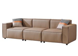 Табуретка RFG Kiano, квадратна, екокожа, 750 х 880 х 420 mm, кафява