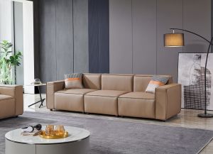 Табуретка RFG Kiano, квадратна, екокожа, 750 х 880 х 420 mm, кафява