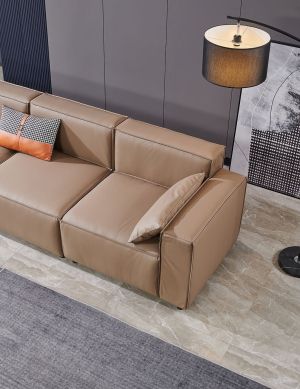 Табуретка RFG Kiano, квадратна, екокожа, 750 х 880 х 420 mm, кафява