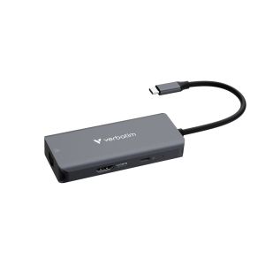 USB Хъб Verbatim Essentials, 6 порта, USB Type-C, RJ45