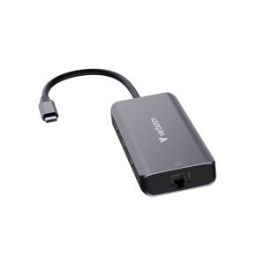 USB Хъб Verbatim Essentials, 6 порта, USB Type-C, RJ45