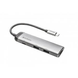 USB Хъб Verbatim Multiport, 2 x USB Type-C, USB 3.1, HDMI