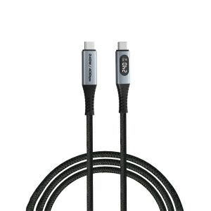 Кабел Verbatim Sync&Charge, магнитен, с дисплей, USB Type-C към USB Type-C, 240 W, 120 cm
